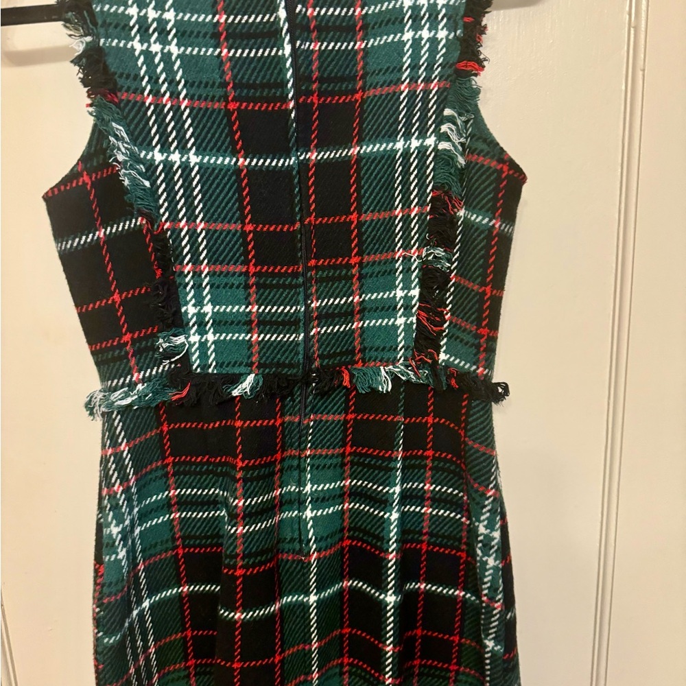 Gianni Bini Green Red Plaid Dress - Picture 3 of 10